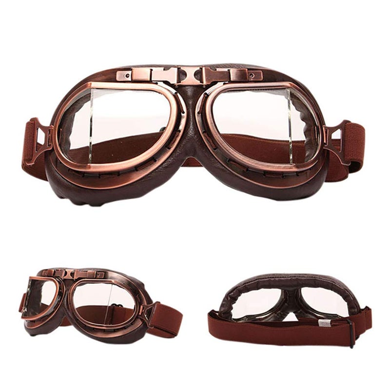 Peicees Vintage Helmet Goggles Motorcycle Goggles Bike Motorcross Pilot Goggle - Image 5